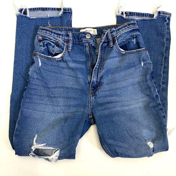 Abercrombie & Fitch The Ankle Straight Ultra High Rise Jeans Size 26/ 2R - Picture 8 of 10